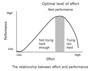 relationship betw effort and performance